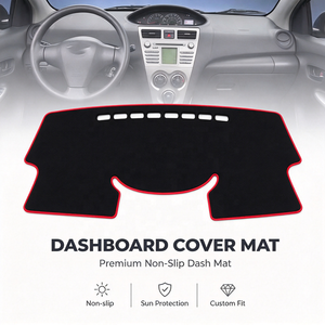 แผ่นรองคอนโซลรถยนต์กันลื่น <span class=keywords><strong>ส</strong></span>ำหรับ Toyota YARIS ปี 2008 2009 2010 2011 <span class=keywords><strong>ส</strong></span>ีดำ อุปกรณ์ตกแต่งรถยนต์ - Product Image 1