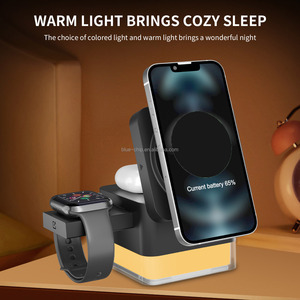 Base de téléphone Cube de charge rapide Support de support de veilleuse personnalisable <span class=keywords><strong>4</strong></span> en 1 Pliant Multi en un Combiné Chargeur <span class=keywords><strong>sans</strong></span> <span class=keywords><strong>fil</strong></span> - Product Image 3