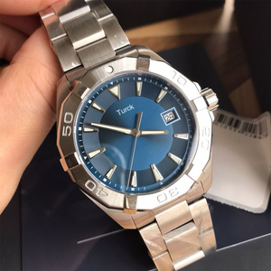 นาฬิกาข้อมือผู้ชายหน้าปัดสีดำเรียบง่ายสไตล์ธุรกิจ พร้อมตัวเรือน กลไกควอตซ์ แสดงวันที่ หน้าปัดอนาล็อก สายสแตนเลส คริสตัลแซฟไฟร์ ขนาด 20 มม. - Product Image 5