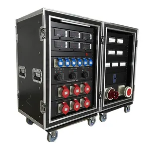 Kotak distro daya 30 saluran, peralatan daya profesional dengan konektor tahan air ceeform dan output 19pin socapex