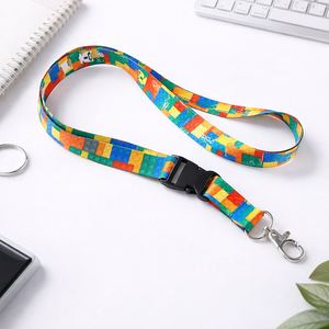 Nylon Fabric ID Lanyard Silk Screen Printed <b>Name</b> Badge Strap Washable Eco-Friendly Multi-Color Vinyl PVC Neck Strap Carabiner - Product Image 4