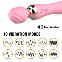 Masseur vibrant en silicone et chrome, 10 modes de vibration, stimulateur clitoridien et point G, jouets pour adultes pour femmes, CE RoHS