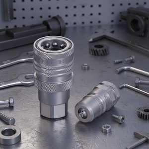 Nieuwe zware hydraulische snelkoppelingen |   Koolstofstaal |   3/8'' verzinkt en vernikkeld |   Verbinding Decompressie - Product Image 6