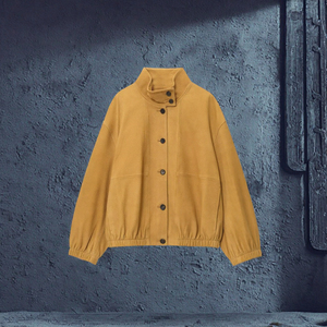 Autumn Women's Breathable Woven Leather <b>Pilot</b> <b>Jacket</b> 2026 New Fashion Vintage Casual Long-sleeved Versatile - Product Image 3