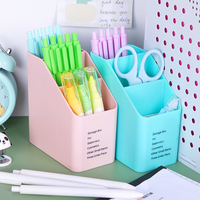 Organizador de Escritorio WEISHENG, Colorido, Portátil, para Oficina y Hogar, Caja de Almacenamiento de Cosméticos, Portalápices de Plástico con 3 Compartimentos