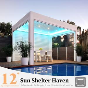 Pérgola Independiente para Exteriores de 3x3m, 3x4m, 4x6m, con Función de Detección de Lluvia, para Patio, Jardín o Barbacoa - Product Image 6