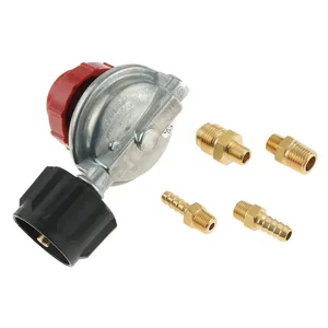 1 Kit de Válvula Reguladora de Propano de Alta Presión Ajustable QCC1 de 0-20 PSI para Tanque de GLP, Conexión de Latón con Barbilla para Manguera de 5/16" y 1/4", 1/4" NPT - Product Image 6