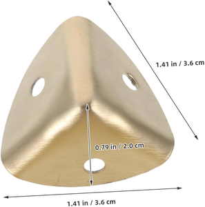 Wholesale Antique Brass <strong>Metal</strong> Furniture <strong>Corner</strong> Protector Black 26mm Jewelry <strong>Box</strong> Edge <strong>Corner</strong> 90 Degree Three Holes <strong>Corner</strong> Bracket - Product Image 2