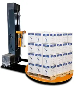 Fully automatic pallet wrapping machine box stretch wrapping machine plastic film packing machine