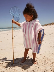 <span class=keywords><strong>Serviette</strong></span> de plage à capuche en <span class=keywords><strong>coton</strong></span> biologique de haute qualité, à rayures double face, tissée, pour enfants, pour le surf - Durable et épaisse - Product Image 6