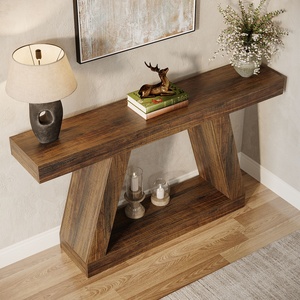 Mesa Consola Estilo Granja Tribesigns, Mesa Rústica de 55 Pulgadas para Sofá con Almacenamiento, Mesa de Entrada Industrial de Madera para Pasillo - Product Image 4