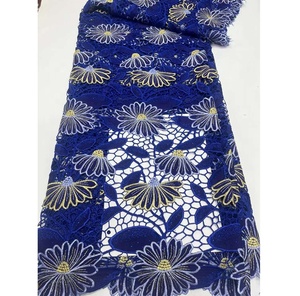 Tela de encaje guipur Las telas de encaje de alta calidad lideran la industria Bordado de tela de encaje de bajo precio para <span class=keywords><strong>vestido</strong></span> de novia - Product Image 5