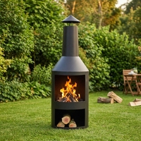 Vente en gros de cheminées décoratives de jardin faciles à assembler avec barbecue intégré, dotées de nouvelles fonctionnalités