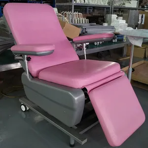 Silla de diálisis eléctrica de fábrica HQ para pacientes, silla de donante de extracción de sangre de dos funciones, silla de diálisis, sofá de dibujo de donación