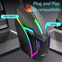 Hot Sale V1 1200DPI 3D Ergonomic LED Optical Mice USB Wired Gaming Mouse for Desktop Laptop Computer Gamer