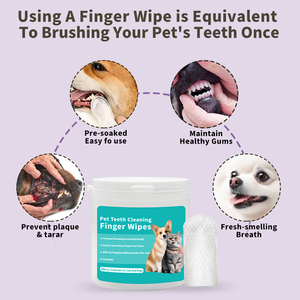 Toallitas Dentales para Perros y Gatos, Material No Tejido, 100 Unidades - Product Image 3