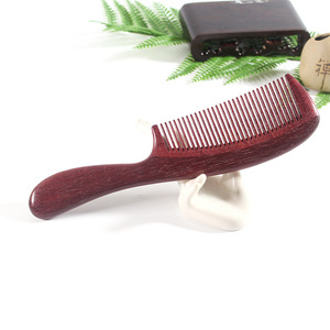 Peine para el cabello de madera de sándalo, 20 cm, hecho a mano, color sólido, boutique de alta gama para mujeres, niños y adultos - Product Image 2