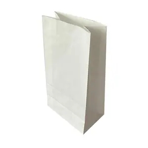 Custom Print Recycled White Restaurant Takeaway Food To Go Takeout Paper Bag Kraft Take Away Paper Bags With Your Own Logo