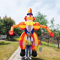Costume gonflable de marionnette de clown de marche de taille personnalisée pour le costume gonflable de publicité de représentation de défilé
