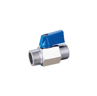 Vanne à boisseau sphérique personnalisée, manuelle, 2 voies, pour gaz et eau, double filetage mâle, mini, en bronze poli, 1/2''-4''