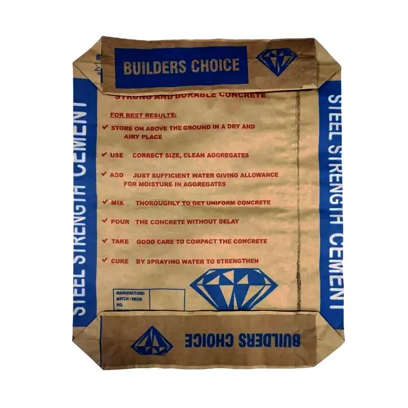 ZHIYE High Quality 25kg kraft paper with PP Woven Laminated Block Bottom Valve Bag for Chemical Engineering