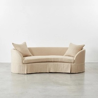 Vente directe usine – Canapé en coton et lin démontable et lavable, style minimaliste et créatif, avec jupe décorative, personnalisable