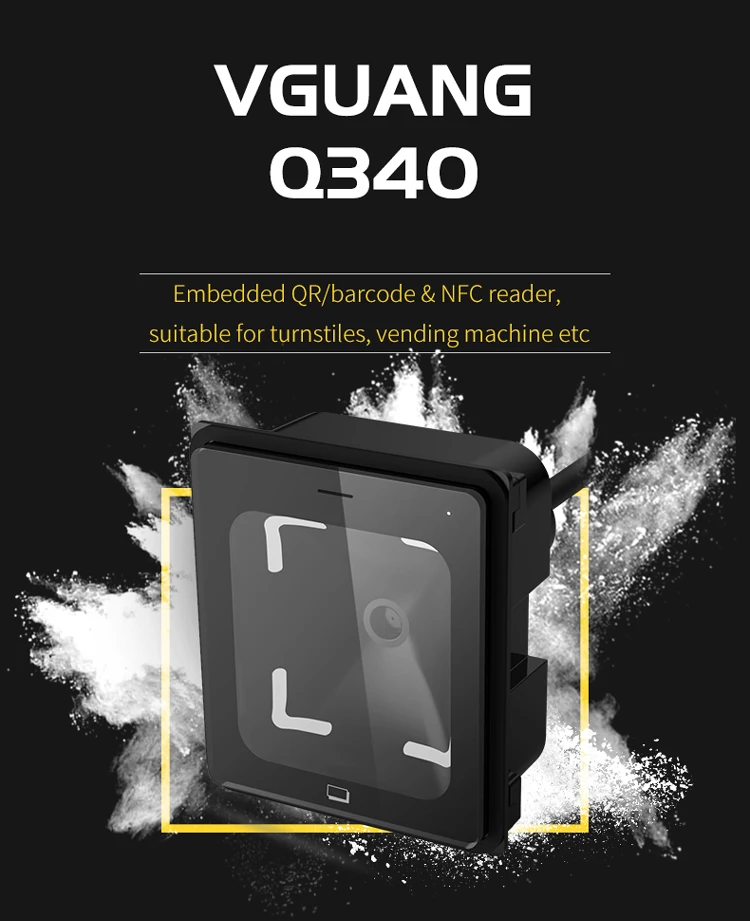 Vguang Q340 QR Code Reader Waterproof And Dustproof Barcode Scanner IP67 Protection Grade Embedded QR Code Scanner Device