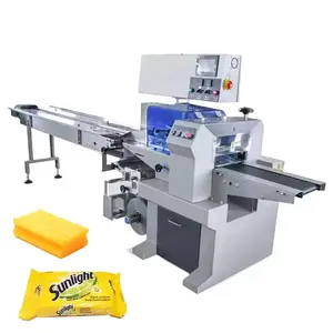 Automatic horizontal flow wrapper machine flow wrap wrapping packing machine for bakery candy pillow bag packing machine