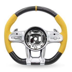 พวงมาลัยหนังคาร์บอนไฟเบอร์สำหรับรถ Mercedes Benz GLE53 Gla <span class=keywords><strong>W124</strong></span> W177 C219 C190 - Product Image 4