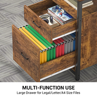 Escritorio portátil de madera en forma de L para ordenador con cajón de archivos y soporte para monitor, mesa de juegos y escritura para estación de trabajo de oficina en casa