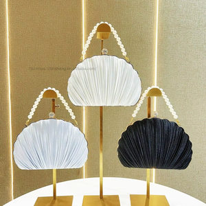 Cross-border New Silk Retro European American Women's Evening <b>Clutch</b> Bag With Pearl Decoration Tanjing - Product Image 4