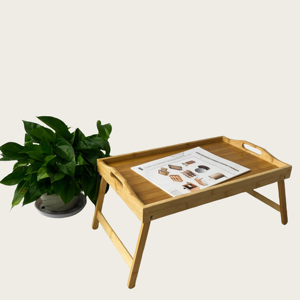 <span class=keywords><strong>Bandeja</strong></span> de Bambú para <span class=keywords><strong>Cama</strong></span>, <span class=keywords><strong>Bandeja</strong></span> para <span class=keywords><strong>Desayuno</strong></span>, <span class=keywords><strong>Bandeja</strong></span> de Servicio con Patas Plegables, Mesa Multifuncional para Portátil y Escritorio, para Baño y Sala de Estar - Product Image 3
