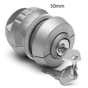 <b>Trailer</b> Ball <b>Cover</b> Safety Lock 50mm x 65.5mm Steel Connector Lock Off Road <b>Trailer</b> Accessories - Product Image 4