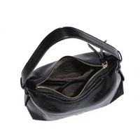Sac à bandoulière pour femme en cuir PU plissé effet huile cirée, sac hobo avec bandoulière réglable et fermeture éclair