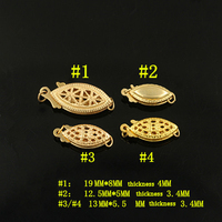 Fermoir ovale en filigrane perlé en or rempli 14 carats sans ternissement pour bracelet collier bijoux accessoires