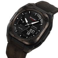 Montre analogique-numérique de sport camouflage ovale de luxe pour homme SKMEI 2328, résistante à l'eau 5 BAR, vert armée, pour l'extérieur