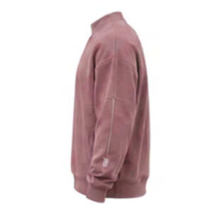 Plain Mauve <b>V</b> <b>Neck</b> Sweatshirt Soft Cotton Fleece Pullover for <b>Men</b> Loose Fit Casual Streetwear Winter Warm Tops <b>Jumper</b> Sweater - Product Image 3