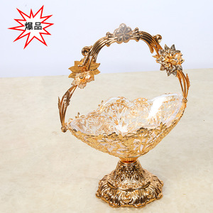 Plateau de rangement pour fruits en verre européen de luxe, trois/quatre étages, pour fruits secs, collations, gâteaux, pour salon, table basse, hôtel - Product Image 6