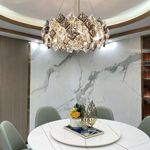 Lámpara de Araña Moderna de Metal, Hierro y Cristal de Alta Calidad para Sala de Estar, Comedor, Vestíbulo de Hotel, Diseño Redondo - Product Image 5