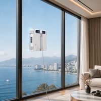 Robot Nettoyeur de Vitres Électrique Automatique 3400Pa, Télécommande 2.4G, Boîte à Poussière 0.6L, 11 Modes pour Vitres Domestiques (US)