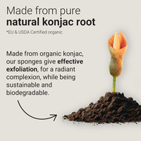 Paquet de 3 feuilles de cellulose biodégradables et écologiques personnalisées à bas prix Éponge konjac biologique pour le visage pour un exfoliant doux pour le visage