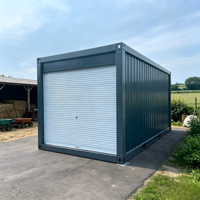 Entrepôt modulaire à faible coût, remise de stockage préfabriquée détachable avec porte à enroulement pour stockage temporaire sur chantier