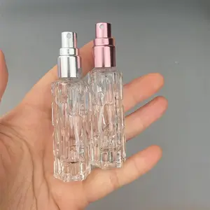 10ml Mini Spray Perfume Bottle Fragrance Portable Travel Glass Balsam Pear Bottle Sample Vials Skin Care Serum Packaging Bottle