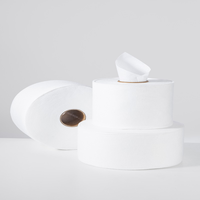 Tissu non tissé en polyester 100% 45 g/m², écologique, respirant, gaufré à pois, en rouleau jumbo uni/maillé pour lingettes humides