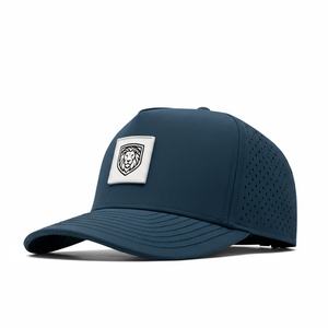 OEM Custom Performance 5 Panel <b>Waterproof</b> <b>Golf</b> Baseball Cap Rubber Patch Laser Cut Hole Snapback <b>Hat</b> Outdoor Sports Cap - Product Image 1