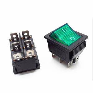 KCD4 interruttore a bilanciere di alimentazione 16A con pulsante rosso DPDT ON-ON a 6 Pin - Product Image 4