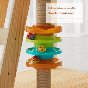 Arbres à chat écologiques personnalisés avec poteau à gratter, grande maison pour chat en bois intégrée - Product Image 3