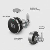 Cerradura Electrónica de Aleación de Zinc Kemuu G101 para Muebles de Madera y Metal, Cajones, para Gimnasios, Spas, Hoteles, Proyectos OEM ODM