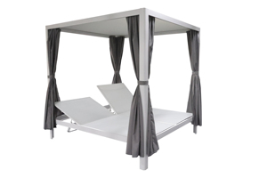 Trung Quốc Nhà sản xuất kim loại ngoài trời khung ngu gục vườn tán phòng chờ mặt trời - Product Image 4