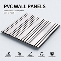Panel Dinding PVC Ringan Tahan Air dengan Dekorasi Kayu Mudah Dibawa untuk Hotel, Vila & Gudang